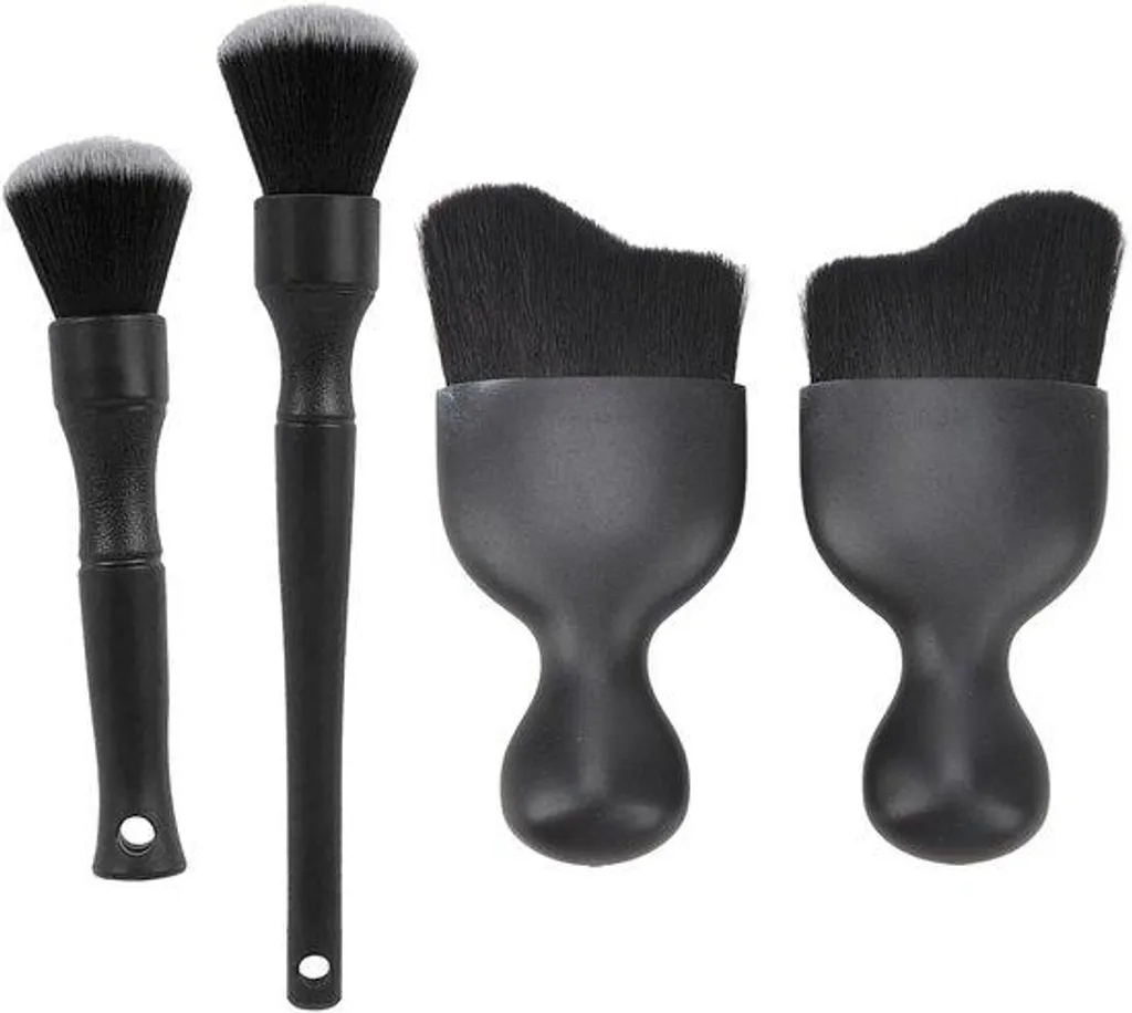 Brosses de nettoyage voiture lot de 4 pour tissus et habitacle complet