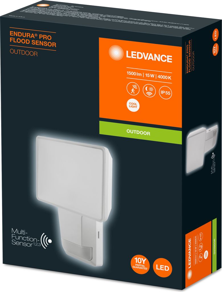 Ledvance LED Außenleuchte Endura Pro Flood Sensor weiß Produktbild 3
