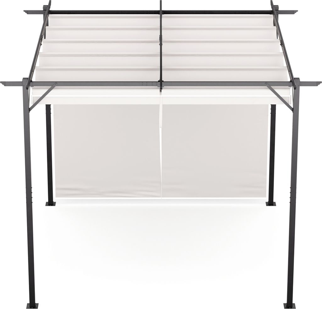 Blumfeldt Pavillon 3x3, Wasserdicht Stabil Winterfest, Pulverbeschichteter Stahlrahmen, Wetterfestes Polyesterdach, Seitliche Jalousien, Einfache M...