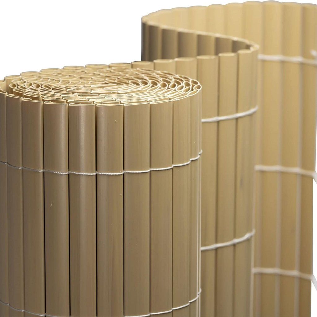 Sichtschutzmatte Balkon 100x400cm PVC bambus Blickdicht Produktbild 