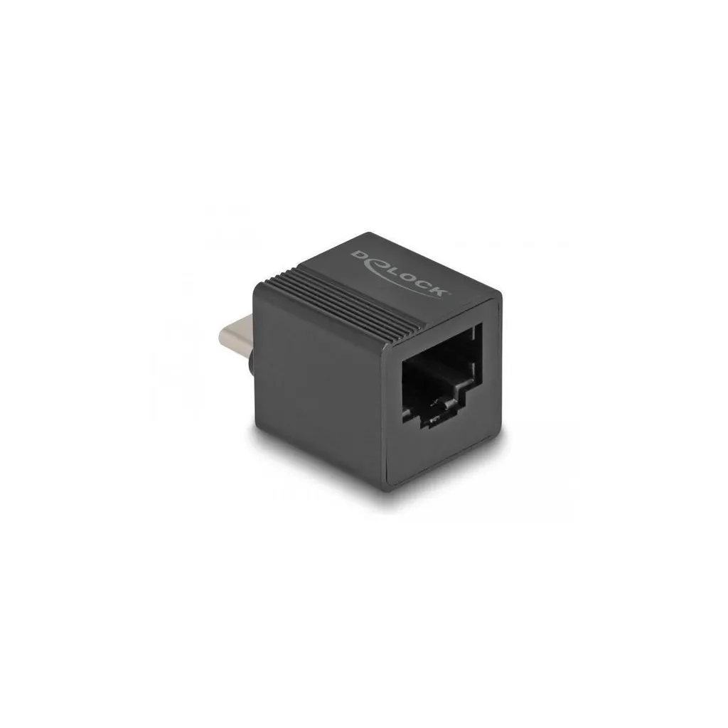 Delock Adapter to Gigabit LAN mini - Adattatore di rete - USB-C - Gigabit Ethernet x 1 - Nero (66462)