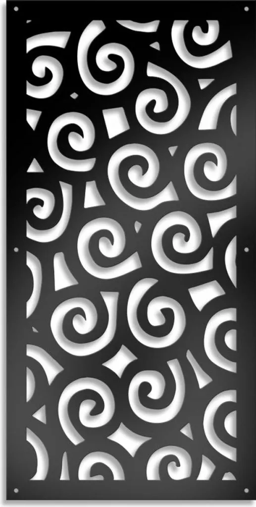 RICCI Pannello Divisorio PVC Nero 50x150 cm | Arredo Traforato Parasole