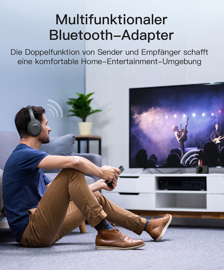 Inateck Bluetooth Transmitter Empfänger, 2-in-1 Bluetooth Produktbild 6