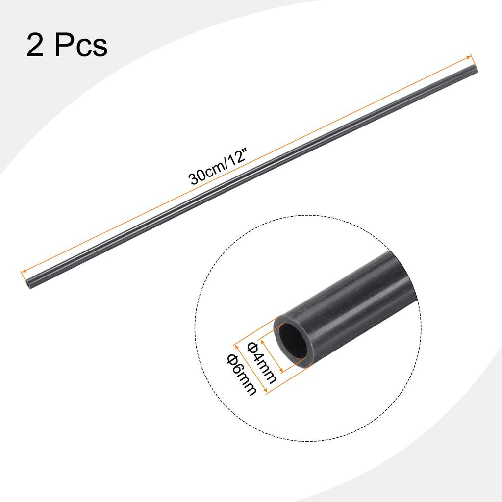 2 Stš¹ck PVC Rohr, Durchmesser 4mm L?nge 300mm Rund Kunststoffrohr fš¹r Garten, Aquarium, Wasserleitung, Kabelkanal, lš¹ftungsrohr£šTiefgra...