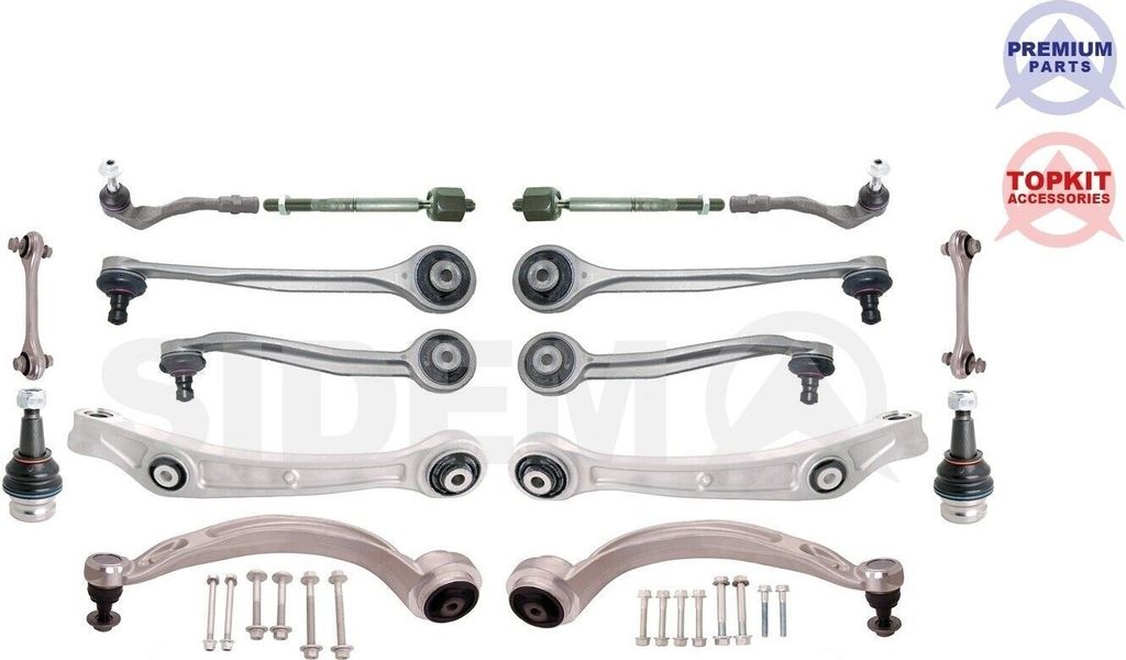 SIDEM 37351 Querlenker Reparatursatz für AUDI A4 Avant (8K5, B8) Vorne