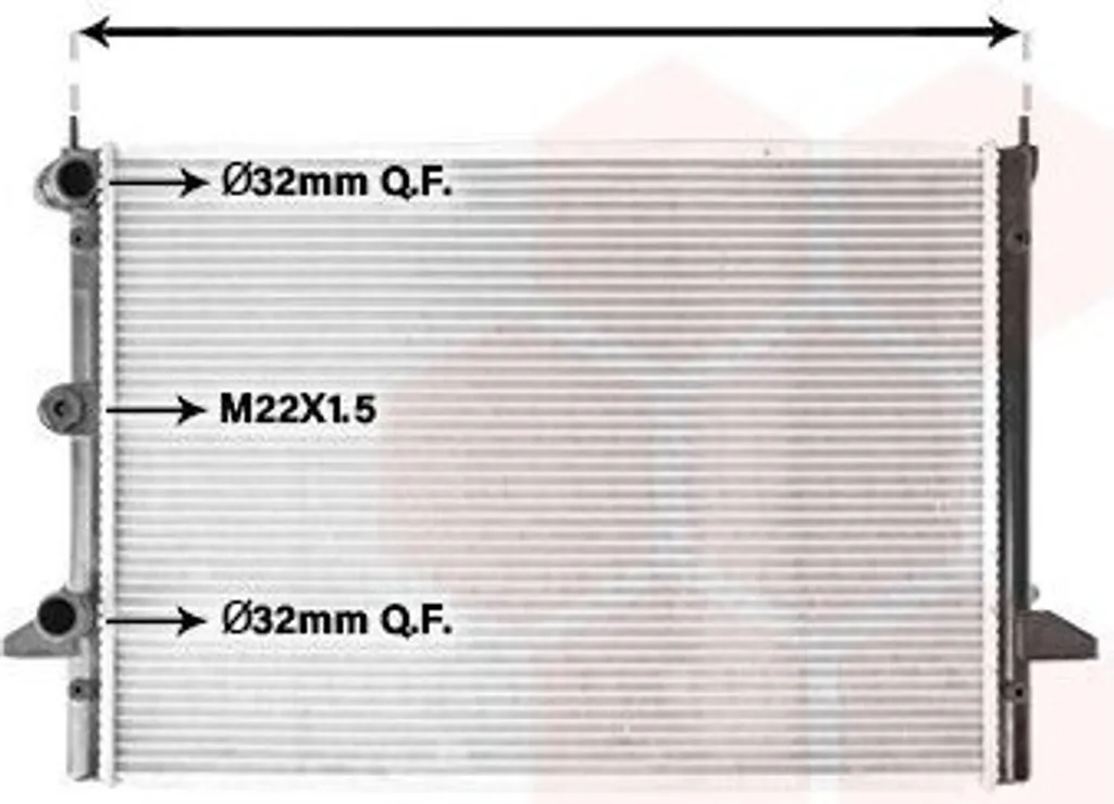 Radiateur VAN WEZEL 58002184 pour VW Sharan, Ford Galaxy et Seat Alhambra