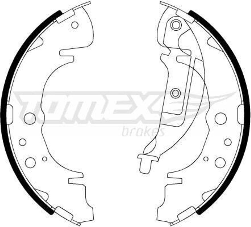 TOMEX brakes Bremsbackensatz Trommelbremse Hinten für HYUNDAI SANTA FÉ I 254mm TX 22-06