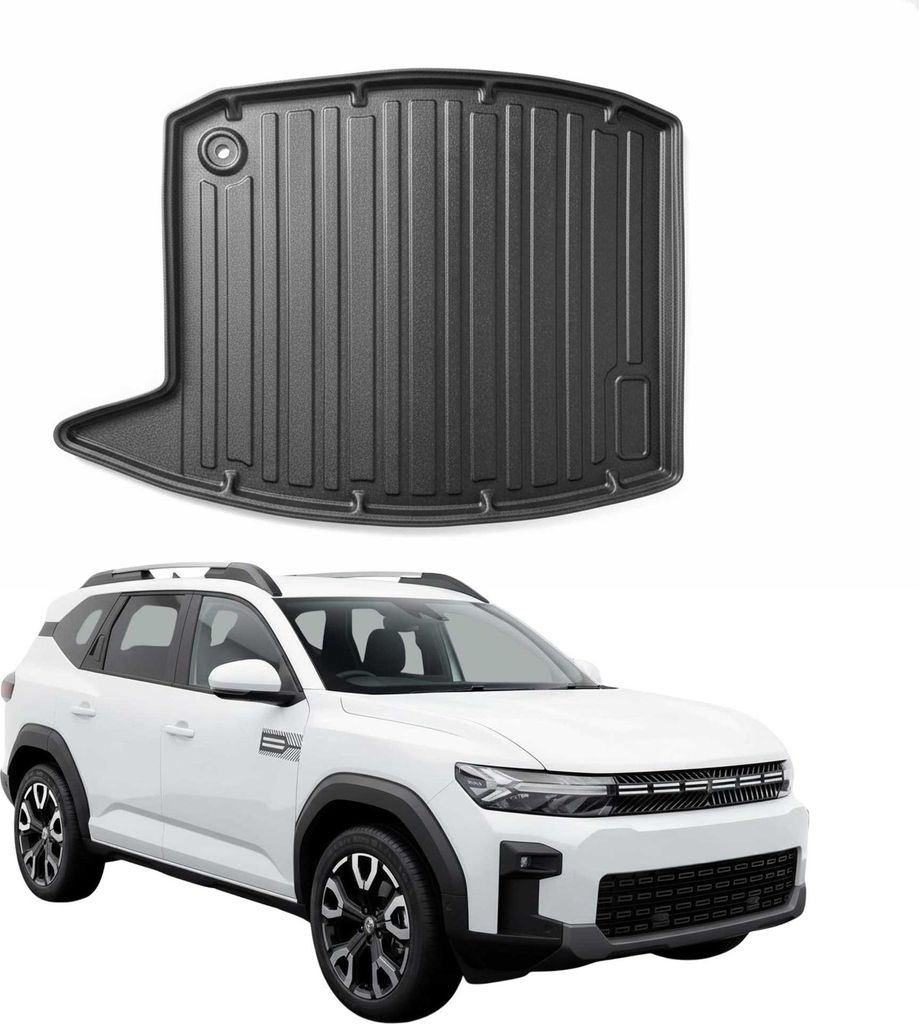 Kofferraummatte Laderaumwanne für Dacia Duster mk3 Gas 4x2 2024-2025 obere TPE