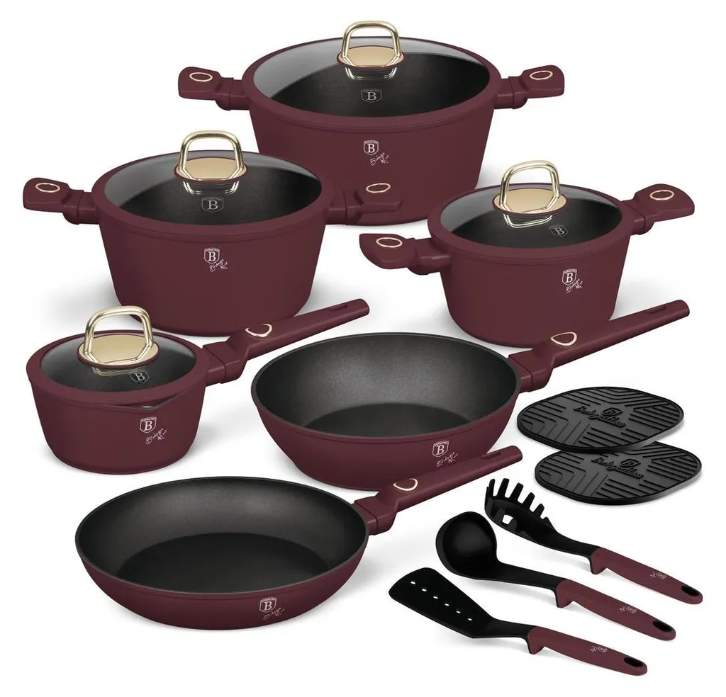 Batterie de cuisine sans adhésion Berlinger Haus Leonardo TitanPro 15 pcs