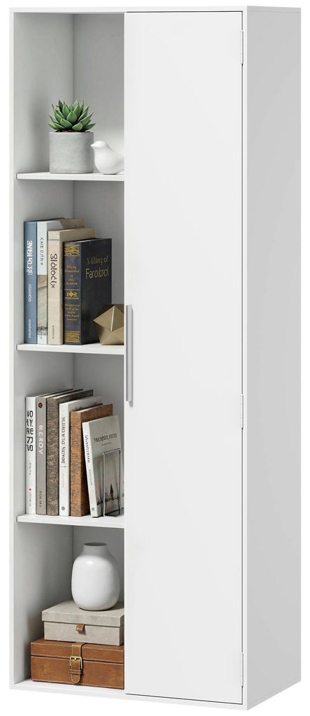 HOMCOM boekenkast met 7 niveaus, boekenschap met deur, Productafbeelding 