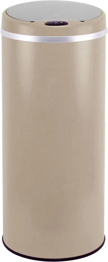 Poubelle automatique 42 L crème - Ouverture sans contact et compacte