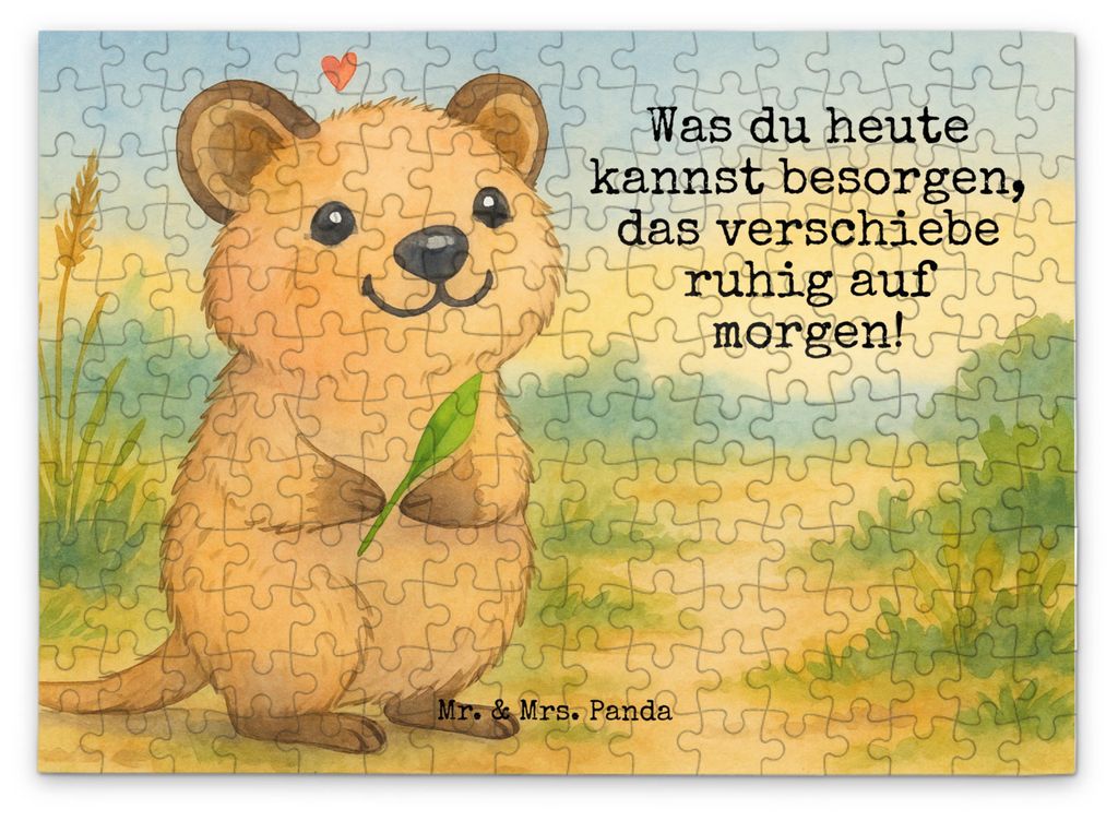 Mr. & Mrs. Panda Puzzle Quokka Happy Design 192 Teile - Weiß - Geschenk, Legespiel, Verschieben, Aufschieberitis, 1500, 500, 2000, Niedliches Tier...