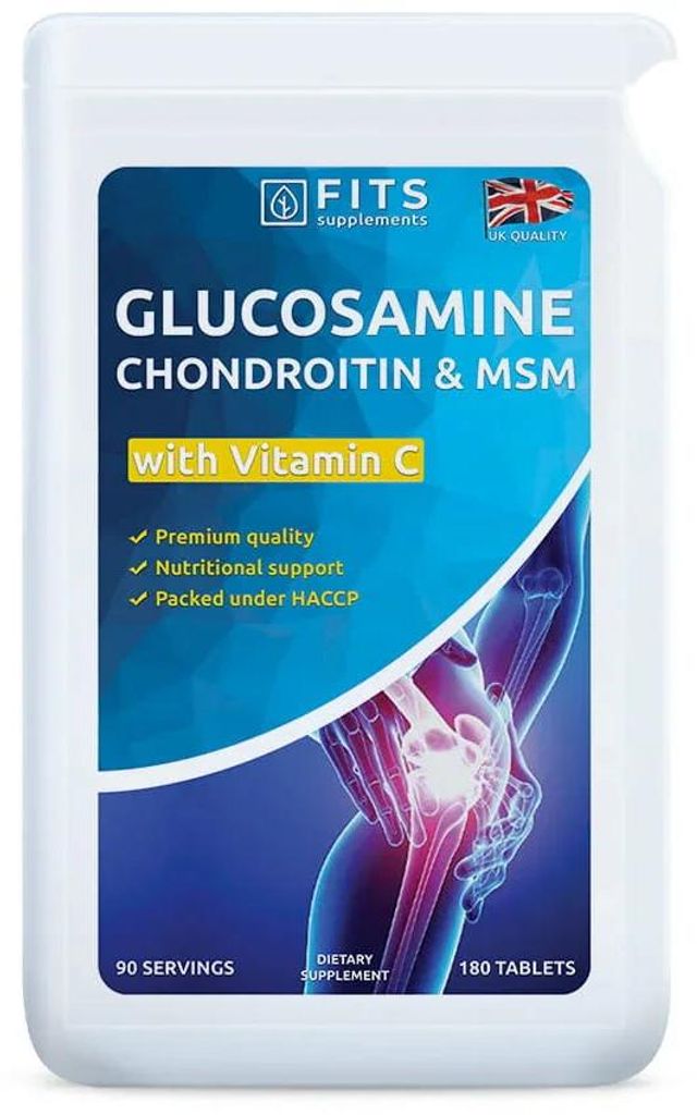 Glukosamin, chondroitin, MSM a vitamín C – 180 tablet Obrázek produktu 