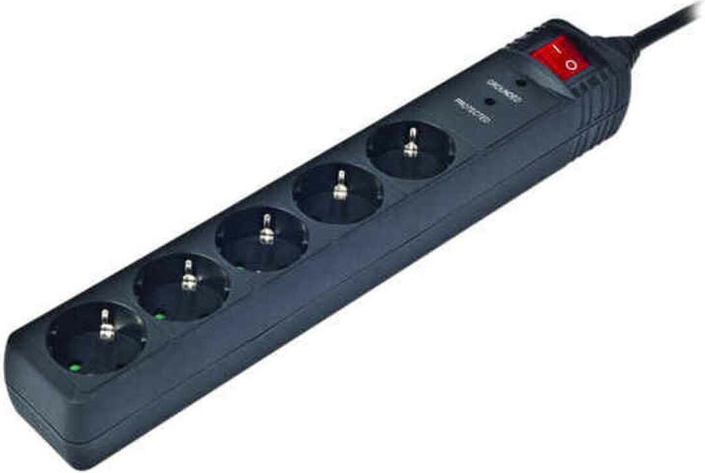 Gembird SPG5-C-10, 250 J, 5 AC-Ausgänge, Typ F, 250 V, 50 - Produktbild 