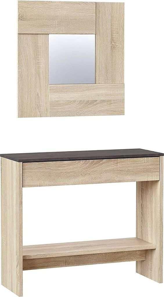 Möbel für den Eingangsbereich Ddrag, Flur mit Spiegel, Schrank mit Schublade und Regal für den Eingang, Moderne Garderobe im Eingangsbereich, 92...