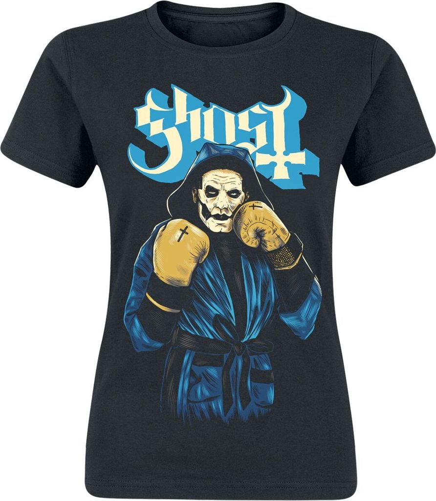 Ghost T-Shirt Damen Papa Prize Fighter schwarz L