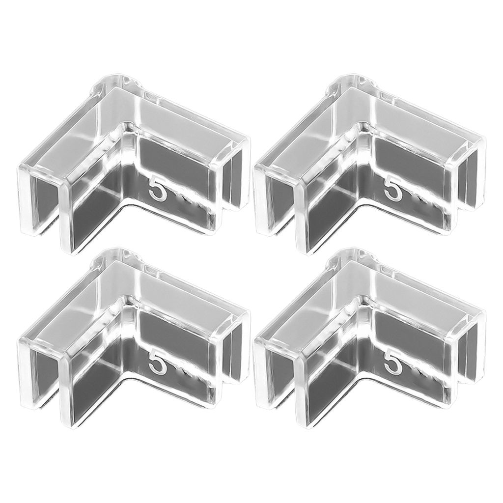 4-teiliger Eckenschutz für Aquarien, weich, einfach zu verwenden, dick, eng anliegend, dreieckig, sorgt für Sicherheit, PVC, transparentes Design...