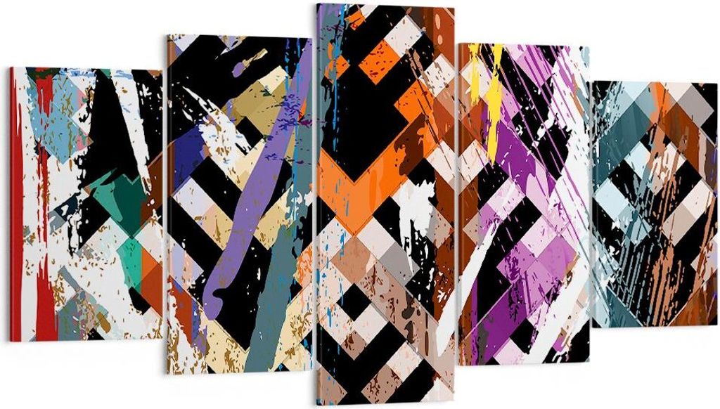 Bild auf Leinwand - Leinwandbild - Abstraktion modern - 160x85cm - Wand Bild - Wanddeko - Leinwanddruck - Bilder - Kunstdruck - Wanddekoration - Le...