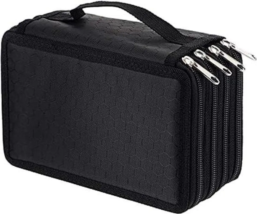 Cartable multi-compartiments rigide pour 72 crayons de couleur de luxe
