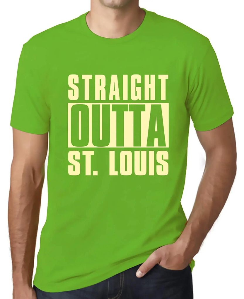 Herren Grafik T-Shirt Direkt aus St Louis – Straight Outta St Louis – Öko-Verantwortlich Vintage Jahrgang Kurzarm Lustige Druck Geburtstag Ges...