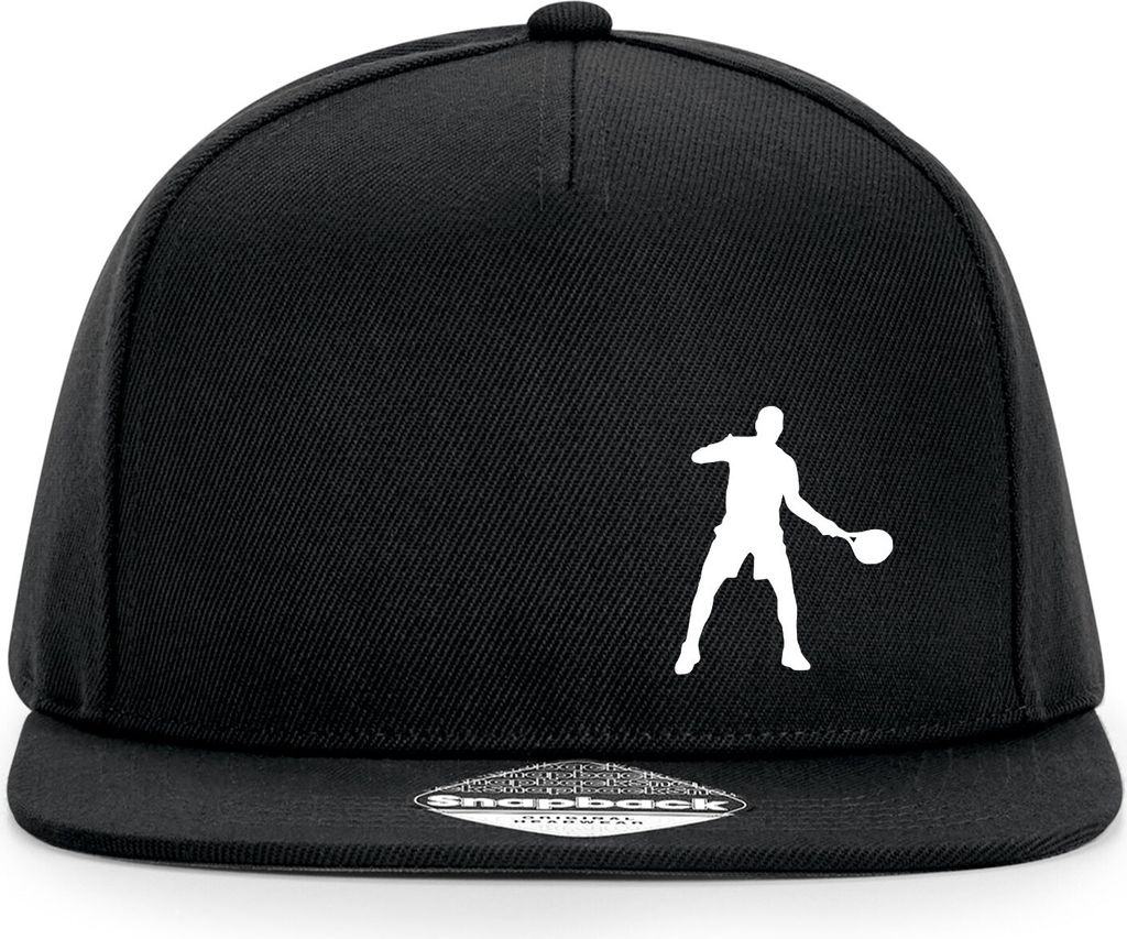 Huuraa Cappy Mütze Tennis Silhouette Black Polyester Snapback Kappe Geschenkidee