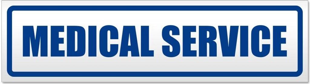 Kiwistar Medical Service Magnetschild Schild magnetisch - 60cm Verkehrsblau - Magnetfolie für Auto PKW Kfz