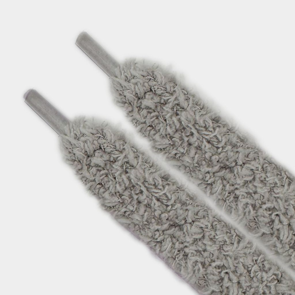 Schnürsenkel FUZZY Fluffy Fat Laces Adidas Nike Asics New Balance 15mm 1,5cm - 120 cm, Grau