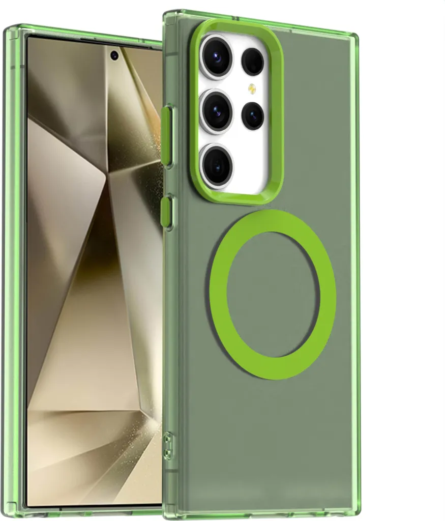 Custodia MagSafe per S25 Ultra Verde Opaco: Sottile e Antiurto