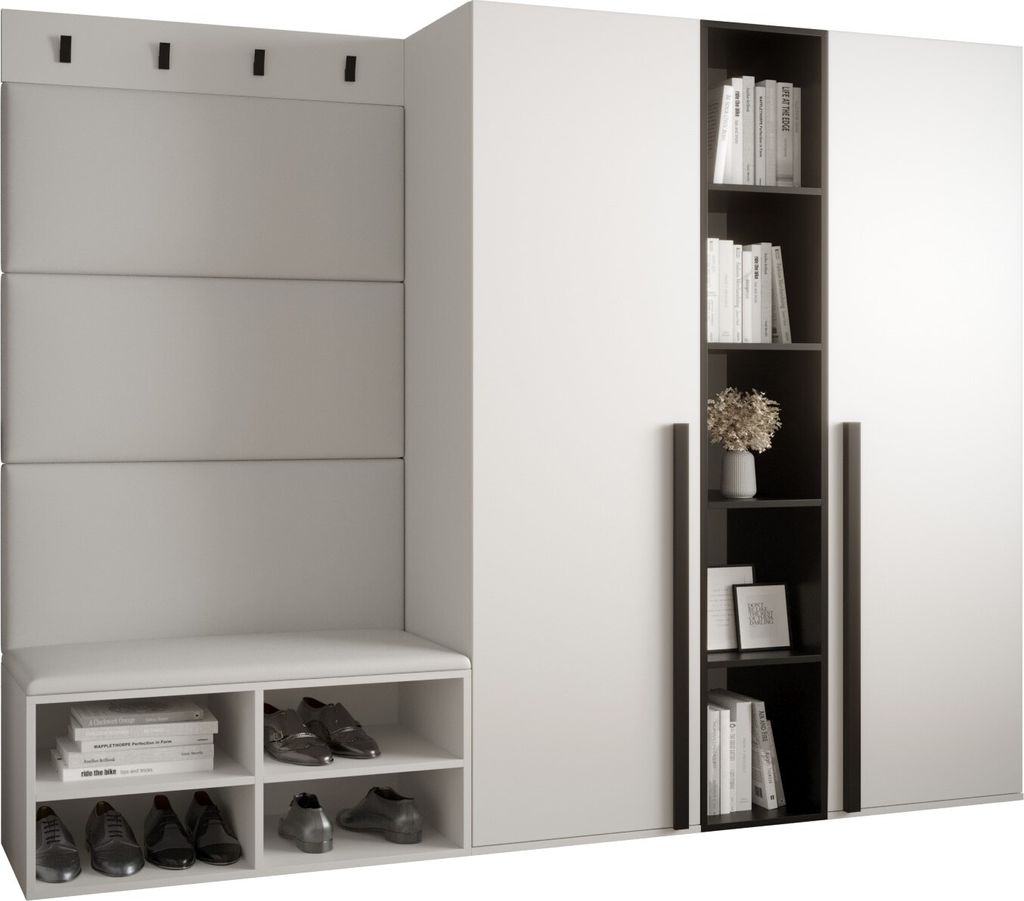 Garderobe MIRO Set 8 mit gepolsterten Paneelen Industrial Design