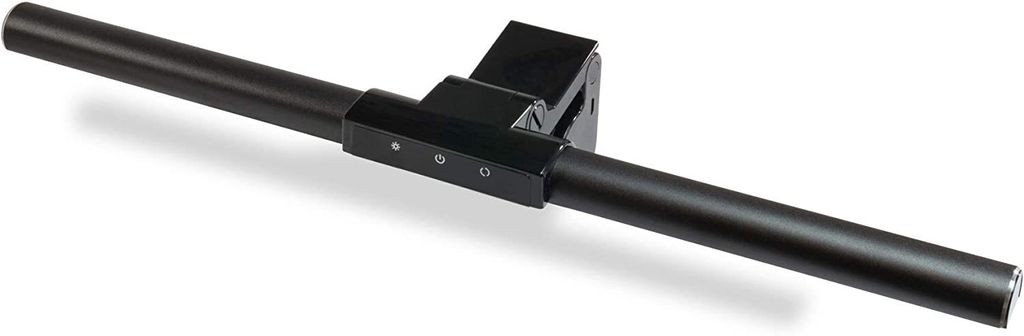 FeinTech LED Monitor Lampe USB Schreibtischlampe Dimmbar Klemmleuchte schwarz