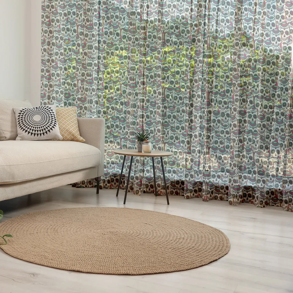 Arazzo Etnico Calaveras ABAKUHAUS - Decorazione Parete 220x274cm - 3