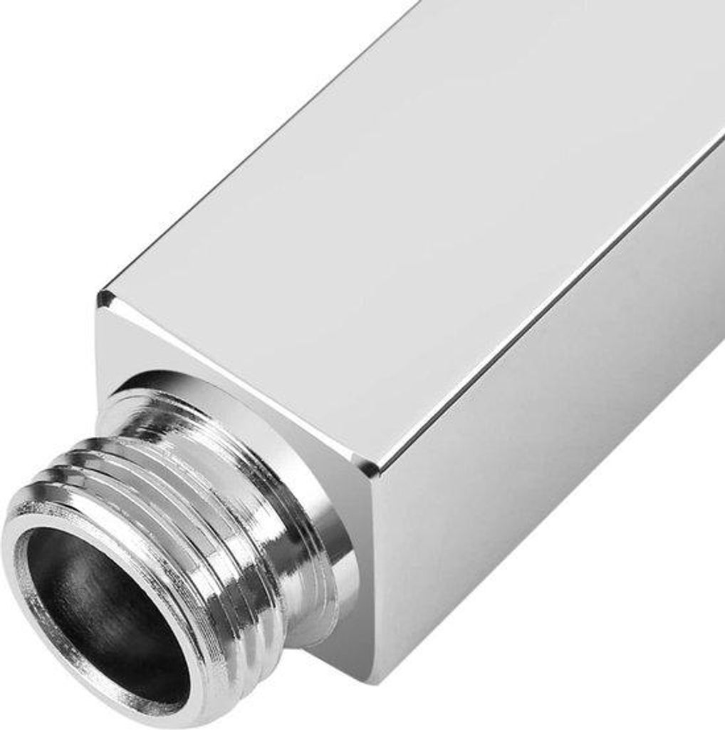 30 cm Quadratische Chrom Plafond-Duscharmatur Erweiterungswandhalter - Wandmontage Regenduscharmatur Arm - Rechte Duscharmatur Erweiterungsschlauch...