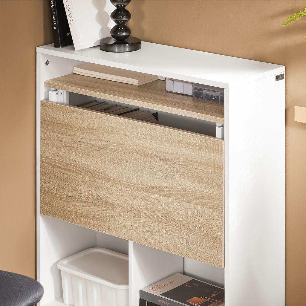 SoBuy FWT104-WN Klapptisch mit angebautem Schrank