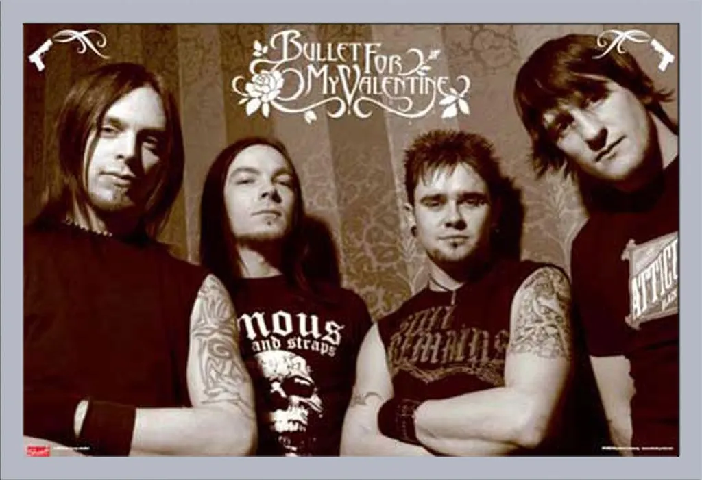 Bullet for my Valentine - Poster - Il mio paesaggio + cornice rimovibile, Shinsuke® Maxi MDF argento, vetro acrilico