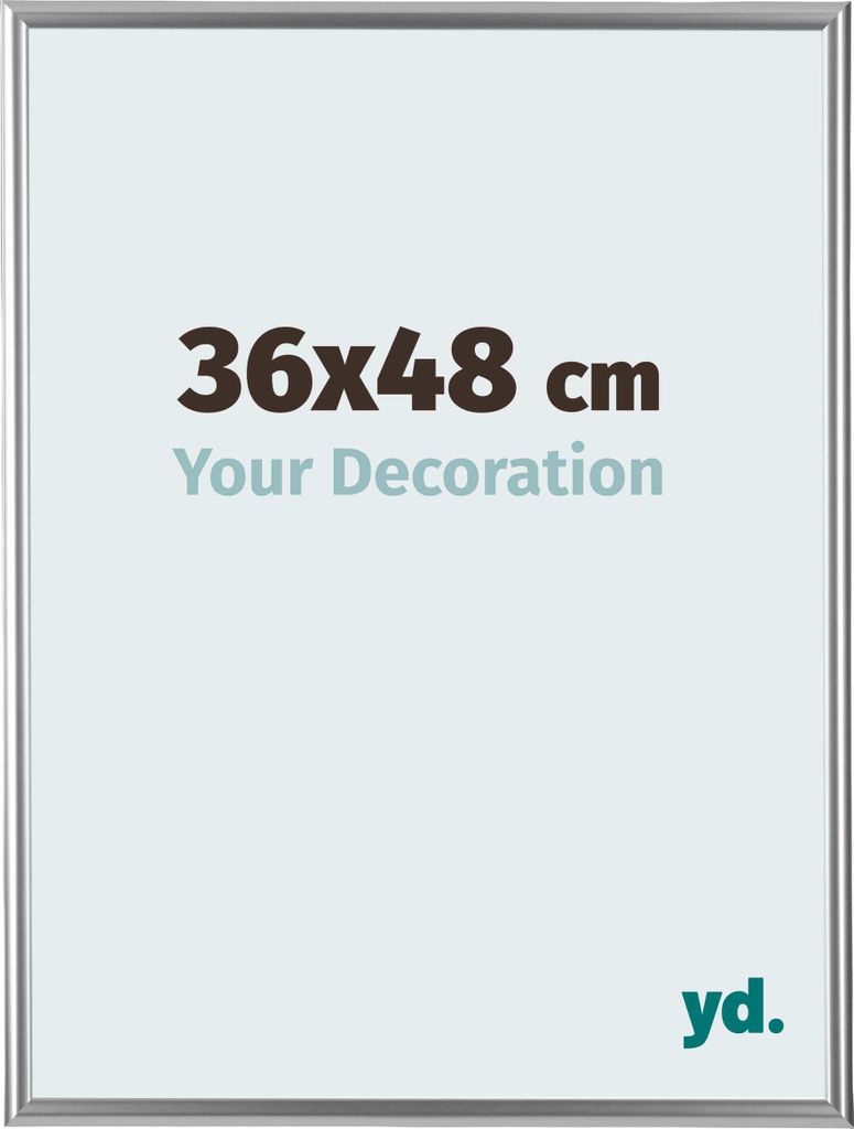 Bilderrahmen, 36x48 cm, Silber, Kunststoff, Bordeaux