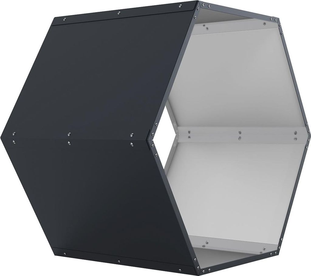 Wiata na drewno G21 HEX 53 - 92 x 60 cm, antracytowa Zdjęcie produktu 
