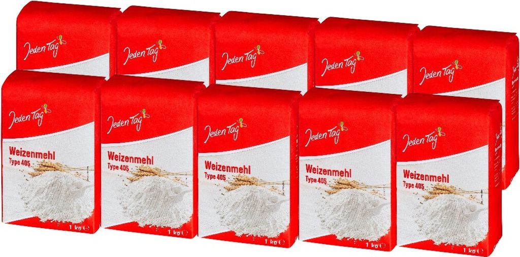 Jeden Tag Weizenmehl Type 405 10x 1kg Produktbild 