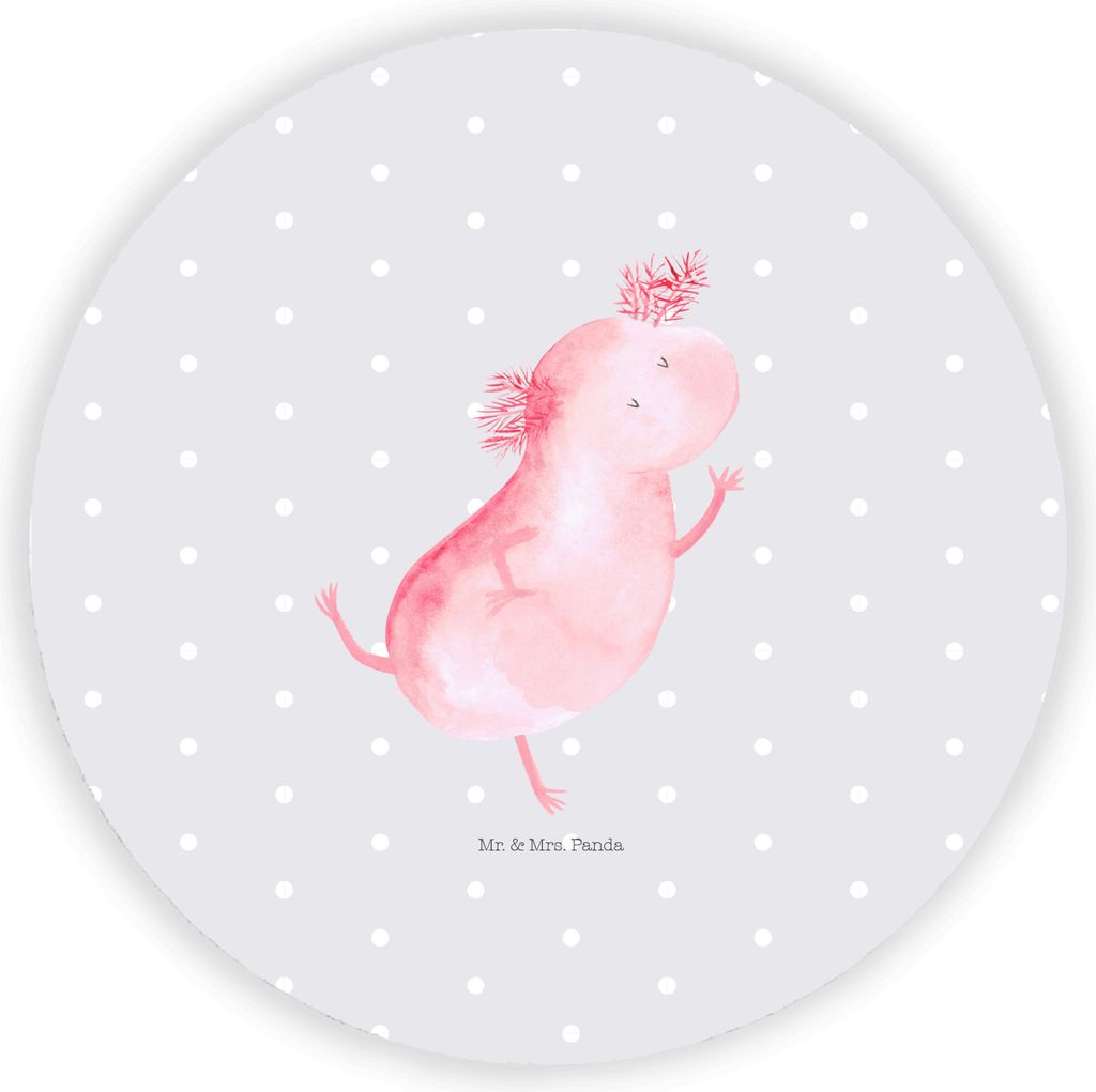 Mr. & Mrs. Panda magnet Axolotl Tanzen - Grau Pastell - Geschenk, für kühlschrank, gut Gelaunt, fotos, magnettafel, pinnwand, Sterne, Freudig, Fr...