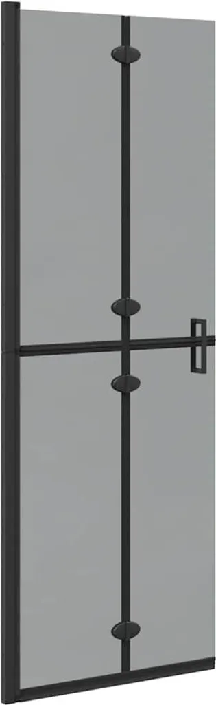 Écran de douche Walk-in cadre noir 70x190 cm pour salle de bain moderne