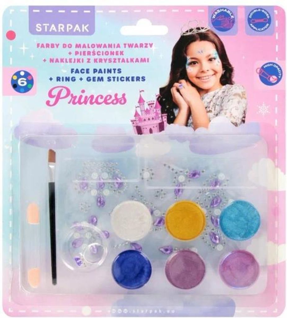 Gesichtsfarben, 6 Farben. Princess – Starpak