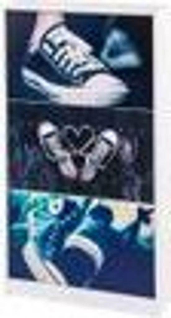 Schuhschrank Schuhkipper Sneaker Chucks 3 Fächer weiß