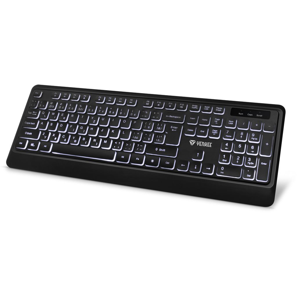 YENKEE Keyboard Backlit quiet USB with low-profile keys Obrázok produktu 