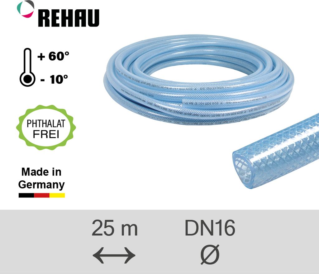 REHAU Industrieschlauch Raufilam-E 16,2/3,7 - 25m