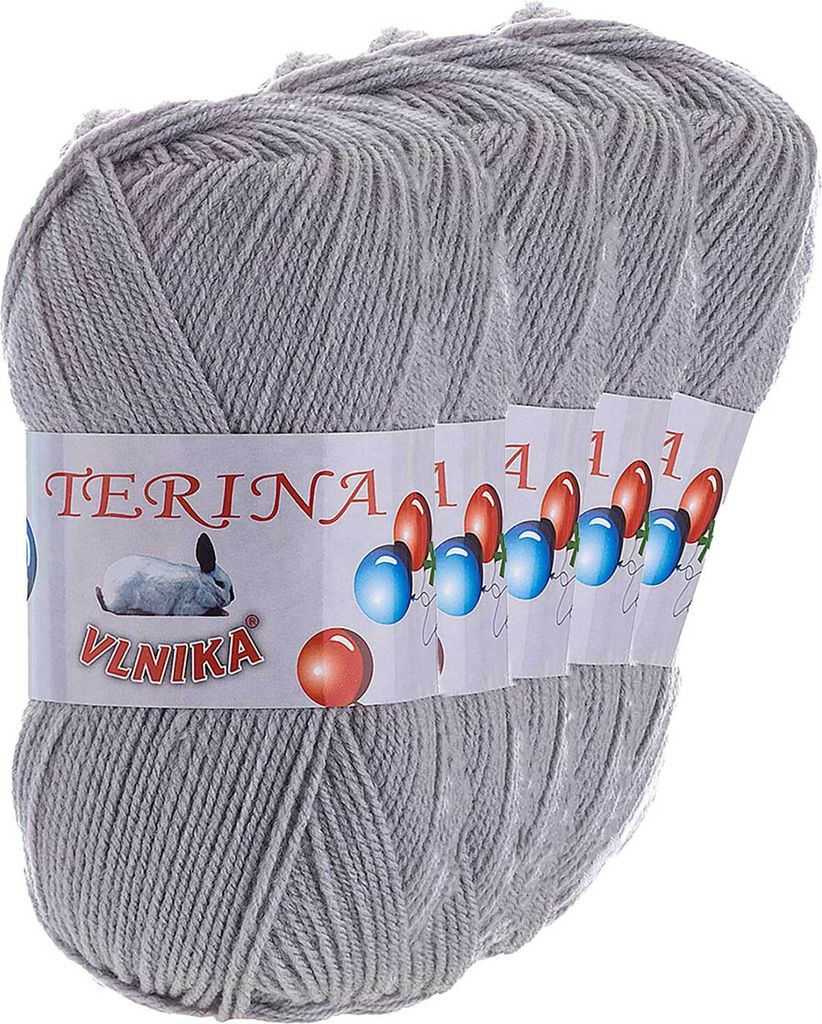 5 x 100g Terina Strickgarn Häkelgarn Wolle Acrylwolle pflegeleicht Farbwahl