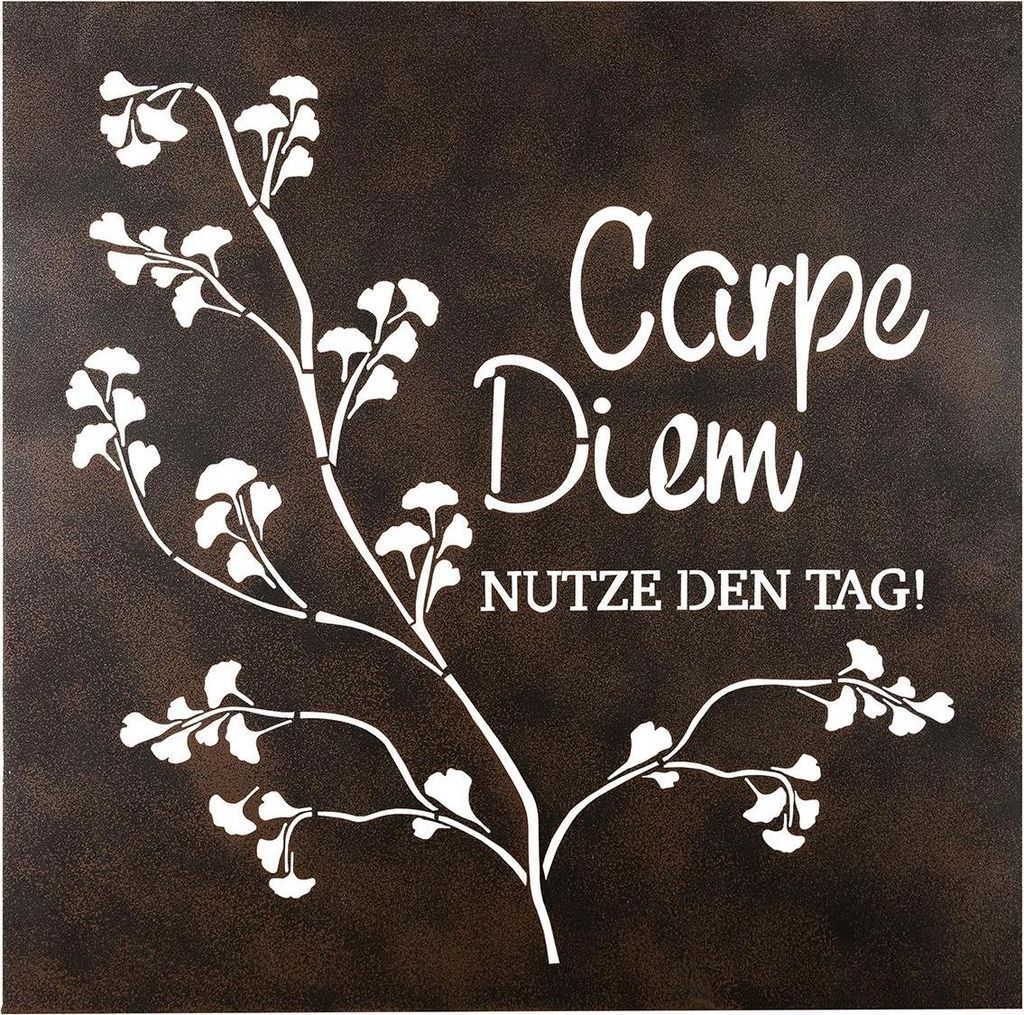Gilde Wandrelief Ginkgo mit Weisheit  "Carpe Diem Nutze den Produktbild 