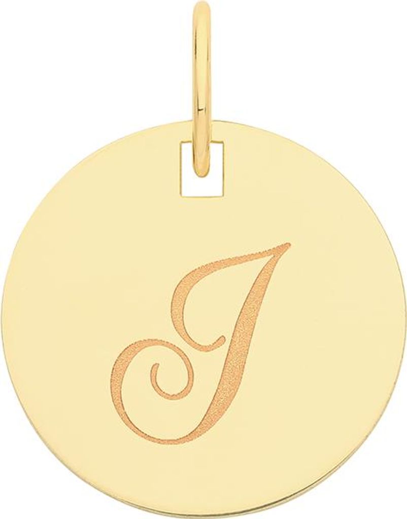 Wunderschöner 9 Karat (375) Gold Buchstaben / Initiale Damen - Anhänger - 17mm*15mm; TRS35323LTI