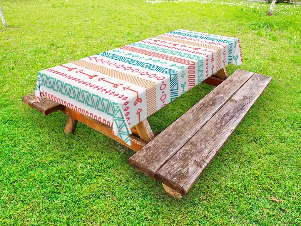 Tovaglia da Giardino ABAKUHAUS 145x210cm Stile Boho Azteco
