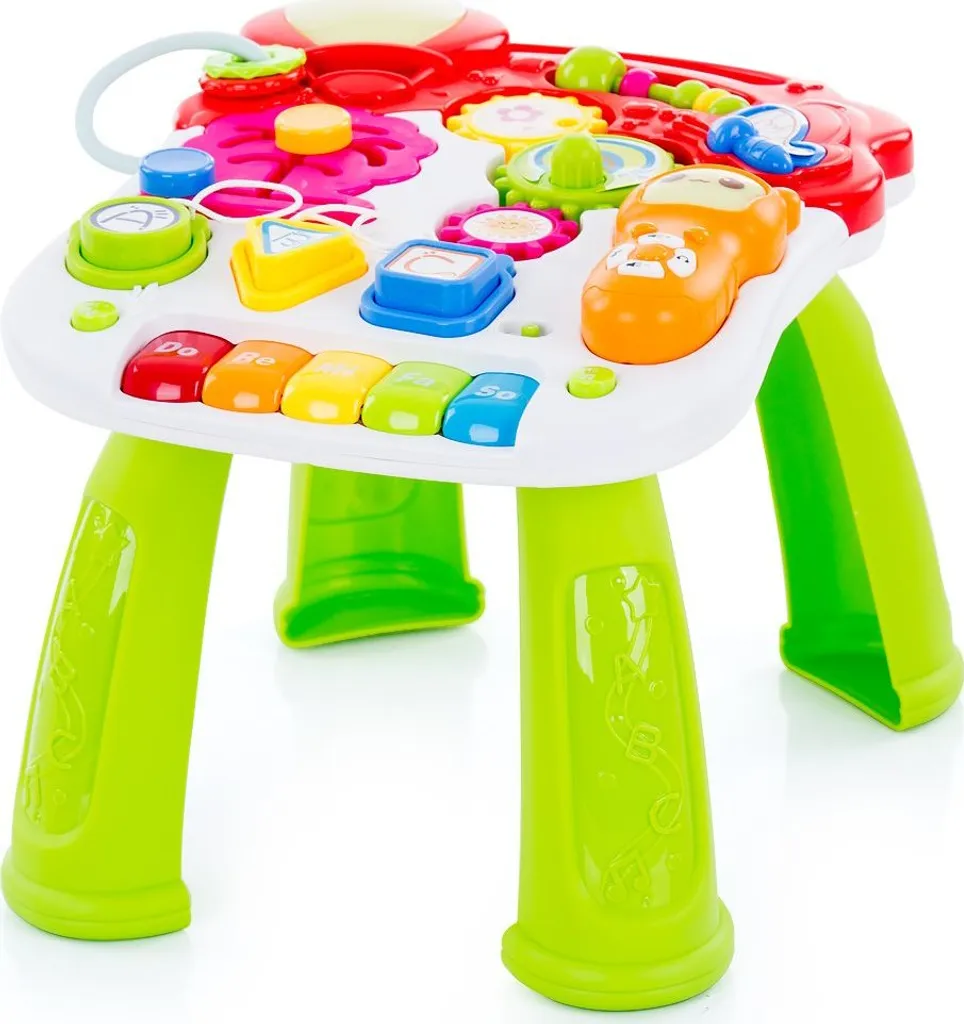 Déambulateur Bébé avec Tablette Musicale Interactrice 2in1 Vert Multi - 3