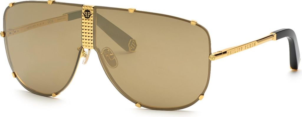 Philipp Plein SPP075M Oro giallo lucido 69/8/140 Herren Sonnenbrillen