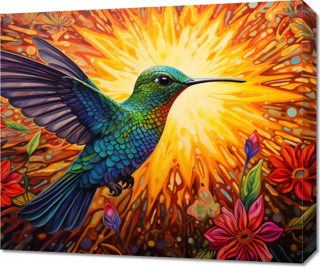 Quadro 60x50 cm Colibrì Barw
